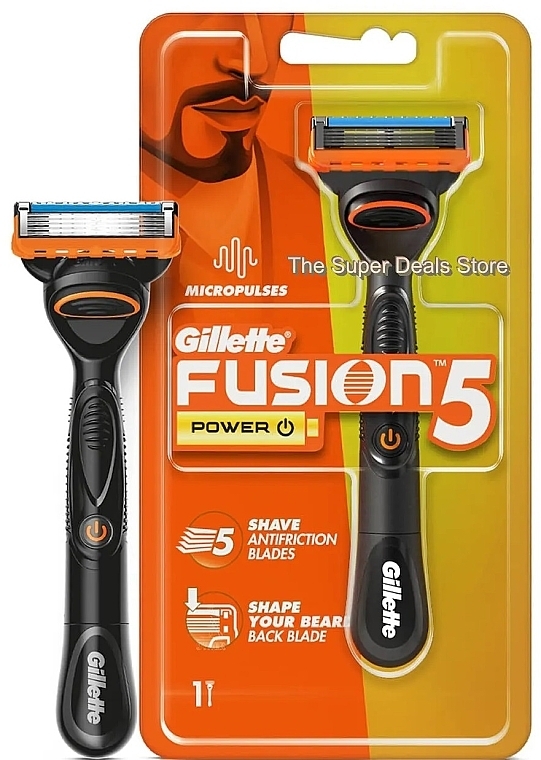 Maszynka do golenia z 1 wymiennym wkładem - Gillette Fusion 5 Power Micropulses — Zdjęcie N1