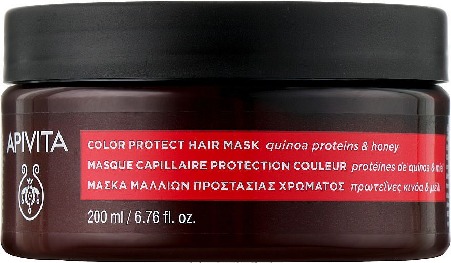 Maska ochronna do włosów farbowanych ze słonecznikiem i miodem - Apivita Color Protection Hair Mask With Hunflower&Honey — Zdjęcie N1