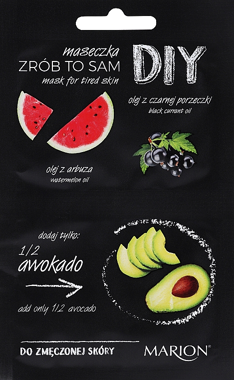 Maseczka do twarzy - Marion DIY Avocado Watermelon Black Currant Oil Mask — Zdjęcie N1