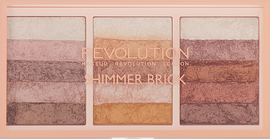 Paletka rozświetlaczy do twarzy - Makeup Revolution Shimmer Brick Palette — Zdjęcie N2