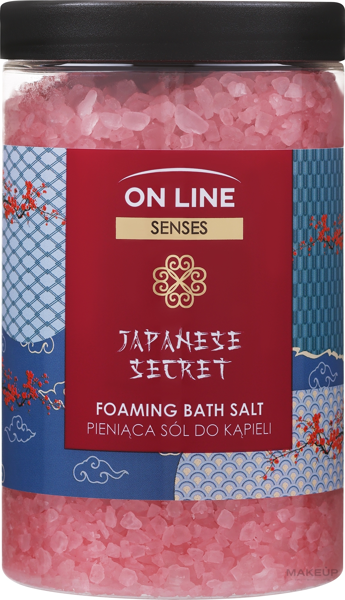 Pieniąca sól do kąpieli z olejami tsubaki i jojoba - On Line Senses Japanese Secret — Zdjęcie 480 g