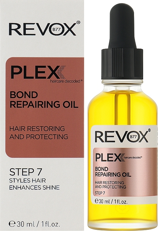Rewitalizujący olejek do włosów - Revox Plex Repair Oil Bond Step 7 — Zdjęcie N2