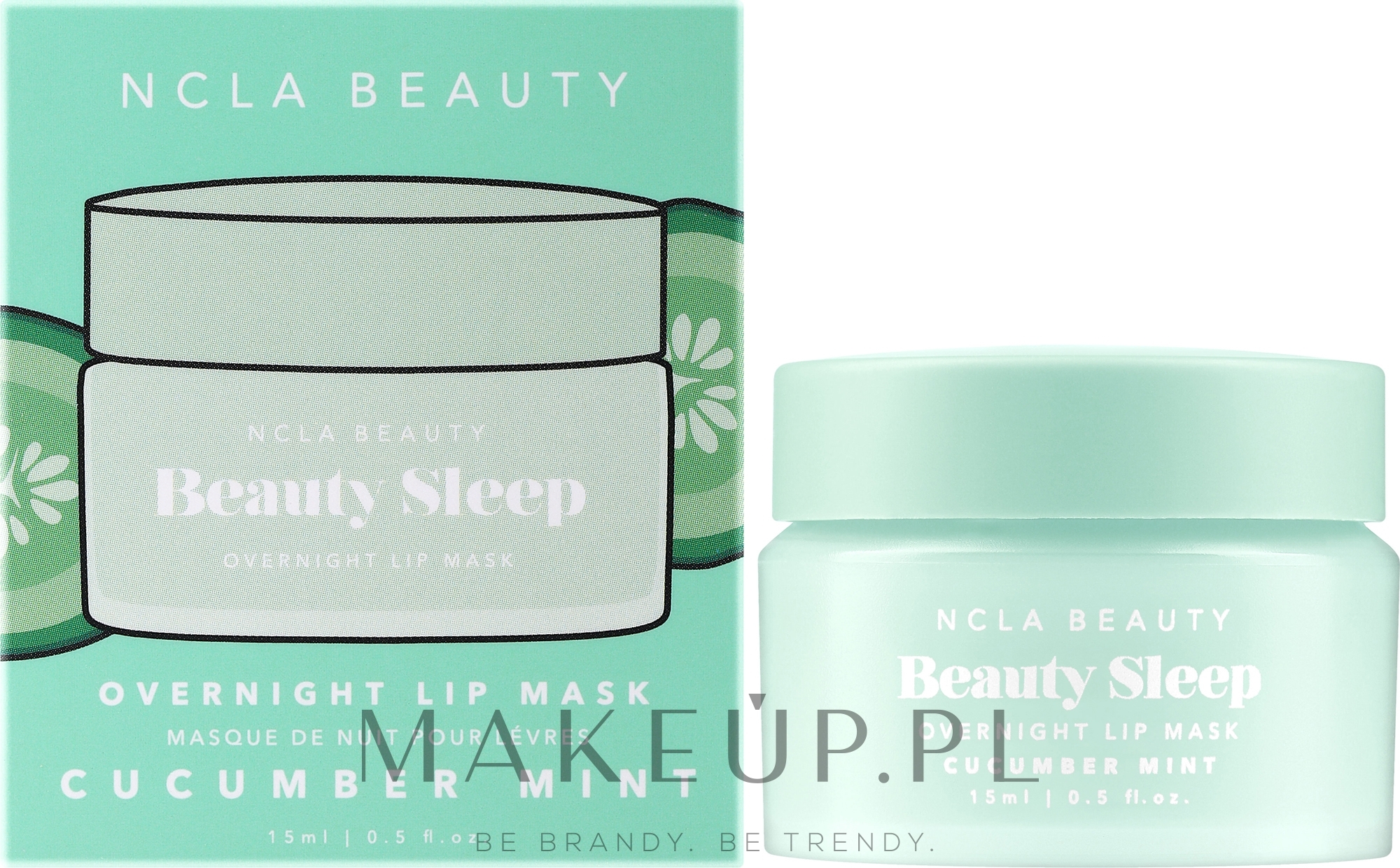 Maska do ust na noc - NCLA Beauty Beauty Sleep Overnight Lip Mask Cucumber Mint — Zdjęcie 15 ml