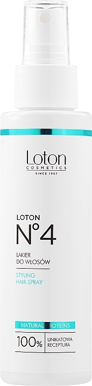 Naturalny lakier do włosów - Loton 4 Hairspray — Zdjęcie N1