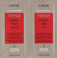 Zestaw próbek - Lakme Teknia Color Refresh Coral Red (sh/10ml + mask/10ml) — Zdjęcie N2