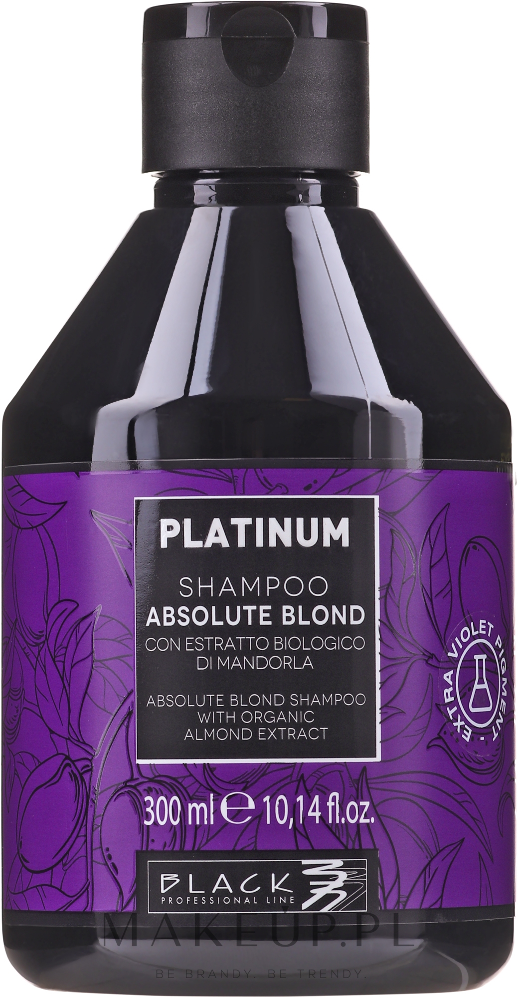 Szampon do włosów blond z organicznym ekstraktem z migdałów - Black Professional Line Platinum Absolute Blond Shampoo — Zdjęcie 300 ml