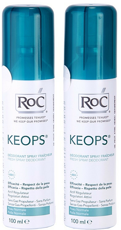 Zestaw - RoC Keops 48H Fresh Deodorant Spray (2 x deo/100ml) — Zdjęcie N1