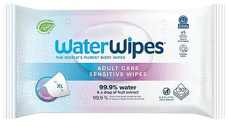 Chusteczki nawilżane do skóry wrażliwej - WaterWipes Adult Care Sensitive Wipes — Zdjęcie N1
