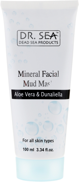 Mineralna maska błotna do twarzy z aloesem i algami dunaliella - Dr Sea Mineral Mud Mask