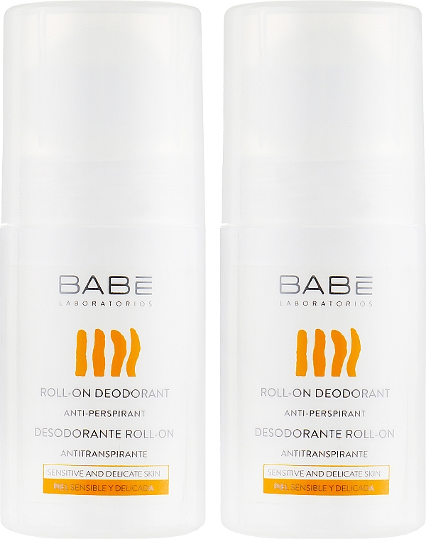 Zestaw dezodorantów-antyperspirantów w kulce - Babé Laboratorios 24 godziny ochrony i komfortu (deo 2 x 50 ml)