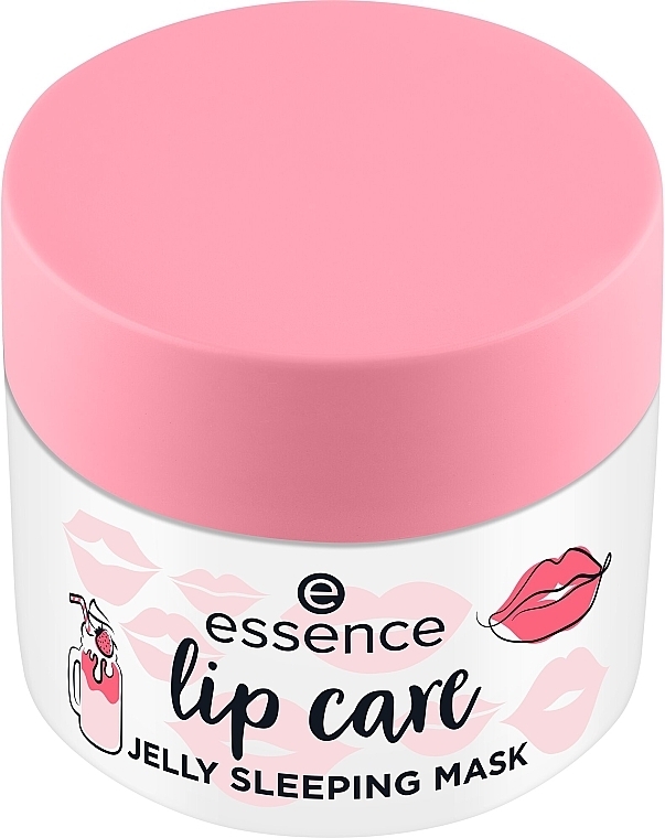 Nocna maska ​​do ust Truskawkowy koktajl mleczny - Essence Lip Care Stawberry Milkshake Jelly Sleeping Mask — Zdjęcie N1