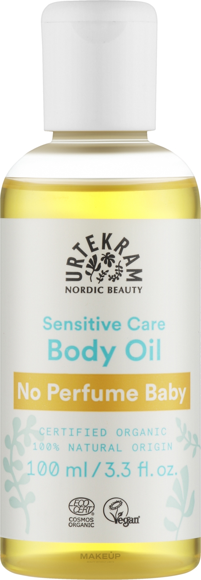 Organiczny nieperfumowany olejek do kąpieli dla dzieci - Urtekram No Perfume Baby Body Oil Organic — Zdjęcie 100 ml