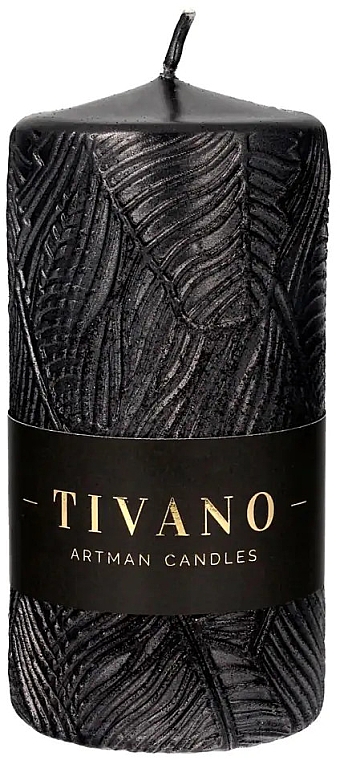 Świeca dekoracyjna, 7 x 14 cm, czarna - Artman Tivano — Zdjęcie N1
