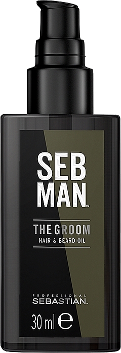 Olej do pielęgnacji włosów i brody - Sebastian Professional SEB MAN The Groom Hair & Beard Oil — Zdjęcie N1