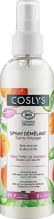 Spray ułatwiający rozczesywanie włosów - Coslys Demelant Spray Aloe Vera Bio & Abricot Bio — Zdjęcie N1