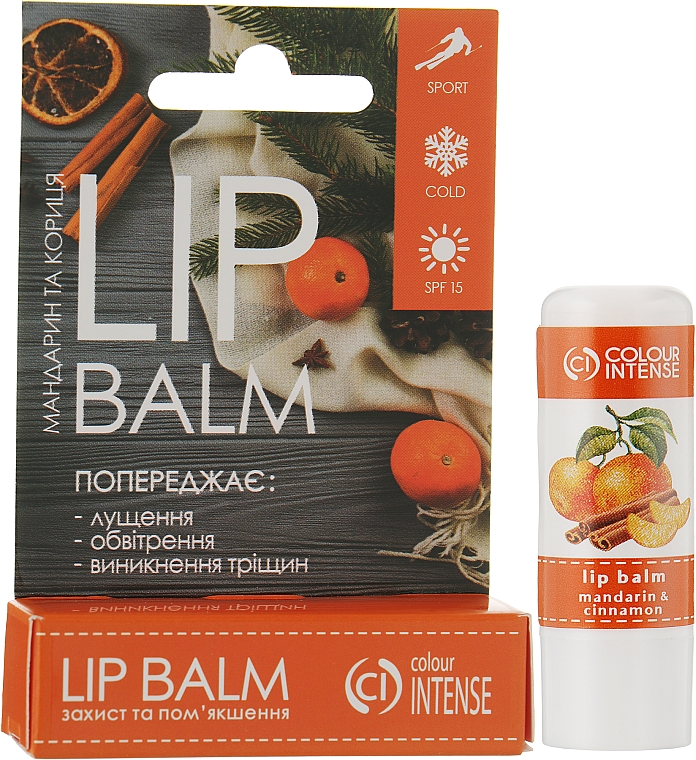 Ochronny balsam do ust Mandarynka i cynamon - Colour Intense Mandarin and Cinnamon Lip Balm — Zdjęcie N2