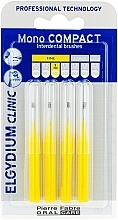 Szczoteczka międzyzębowa, żółta, 4 szt. - Elgydium Clinic Brushes Mono Compact Yellow 1.0mm — Zdjęcie N2