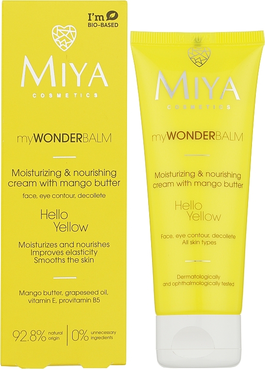 Nawilżająco-odżywczy krem do twarzy z masłem mango - Miya Cosmetics My Wonder Balm Hello Yellow Face Cream — Zdjęcie N5