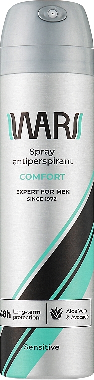 Antyperspirant w sprayu dla mężczyzn Awokado i aloes - Wars Expert For Men Comfort — Zdjęcie N1