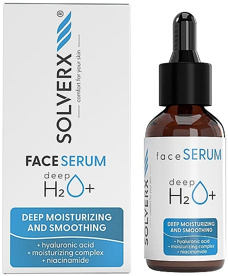 Serum do twarzy - Solverx DeepH2O+ Face Serum — Zdjęcie N2