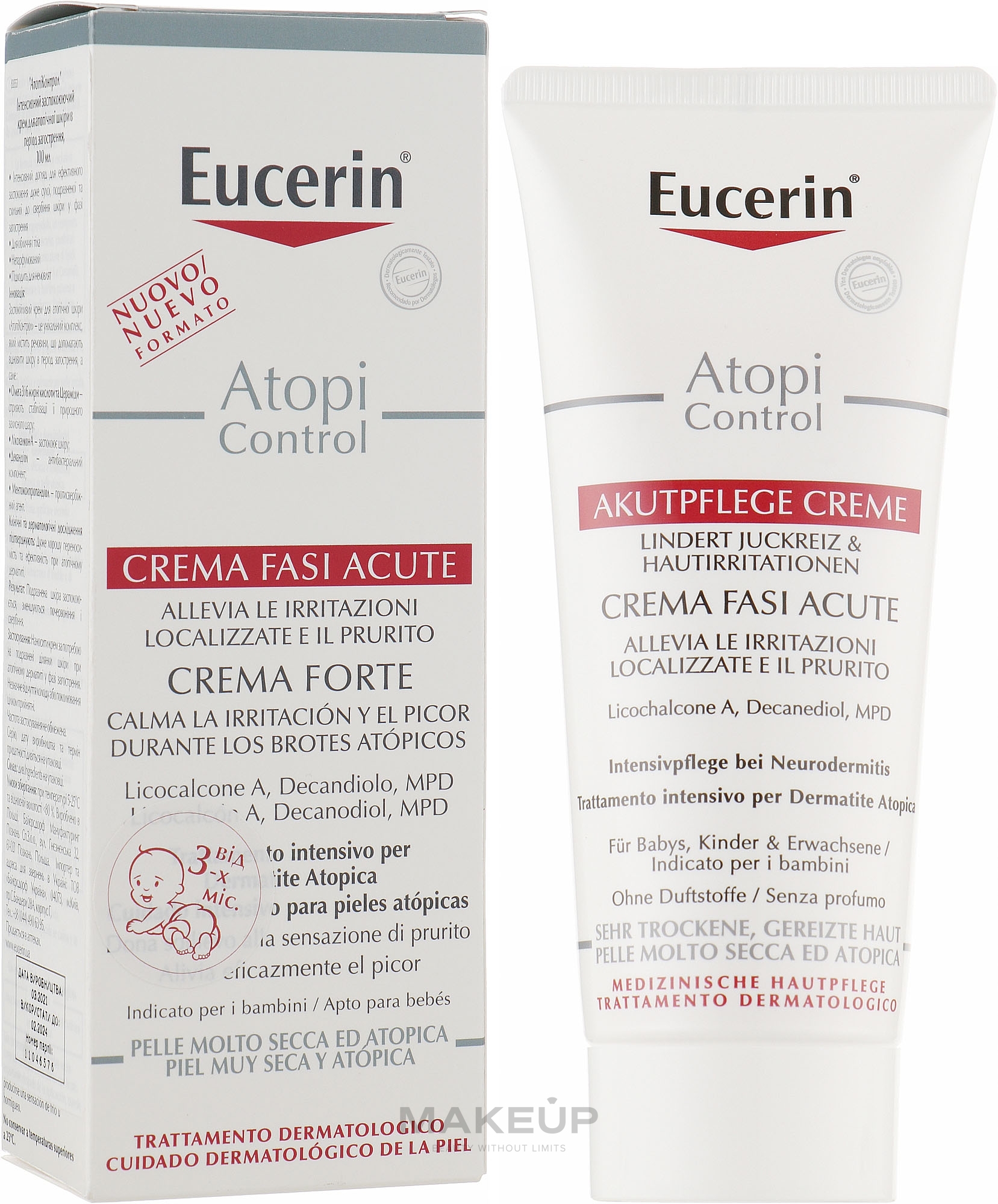 Kojący krem ​​do skóry atopowej - Eucerin AtopiControl Acute Care Cream — Zdjęcie 100 ml