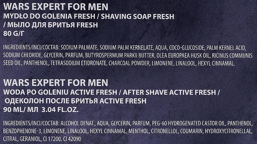 Zestaw dla mężczyzn - Wars Expert For Men Fresh (ash/90 ml + soap/80 g) — Zdjęcie N3