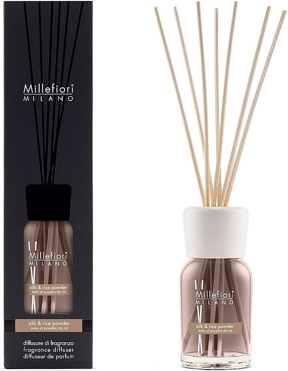 Dyfuzor zapachowy - Millefiori Milano Silk & Rice Powder Fragrance Diffuser — Zdjęcie N2