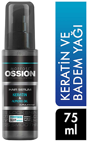 Serum do włosów z keratyną i olejkiem migdałowym - Morfose Ossion Hair Serum Keratin and Almond Oil — Zdjęcie N1