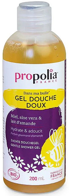 Delikatny żel pod prysznic - Propolia Gentle Shower Gel Honey, Aloe Vera & Almond Milk — Zdjęcie N1