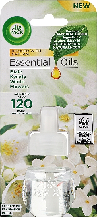 Elektryczny odświeżacz powietrza Białe kwiaty - Air Wick Essential Oils Electric White Flowers (wymienny wkład) — Zdjęcie N1