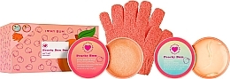 Kup Zestaw - I Heart Revolution Peachy Bum Gift Set (b/scrub/185g + b/mask/120g + mitt/2psc)