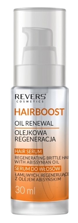 Rewitalizujące serum do włosów - Revers Hairboost Hair Serum Regenerating Brittle Hair With Abyssinian Oil — Zdjęcie N1