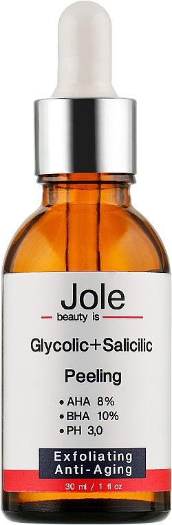 Peeling do twarzy z kwasami glikolowym i salicylowym - Jole Glycolic+Salicilic pH3 Peeling
