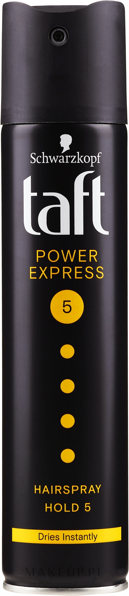 Megamocny lakier do włosów Suche utrwalenie i satynowe wykończenie - Taft Power Express Mega Strong 5 — Zdjęcie 250 ml