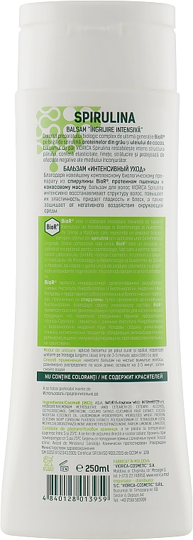 Intensywnie pielęgnująca odżywka do włosów - Viorica Spirulina Conditioner Intensive Care — Zdjęcie N2