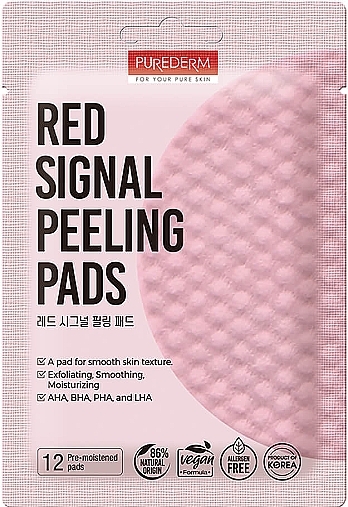 Płatki peelingujące do twarzy - Purederm Red Signal Peeling Pads — Zdjęcie N1