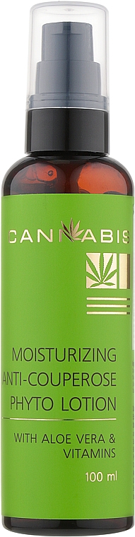 Nawilżający fitolotion przeciw naczynkom - Cannabis Moisturizing Anti-Couperose Phyto Lotion With Aloe Vera & Vitamins — Zdjęcie N1