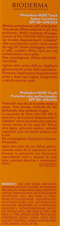 Krem do ochrony przeciwsłonecznej dla skóry tłustej i mieszanej - Bioderma Photoderm Nude Touch SPF50+ — Zdjęcie N3