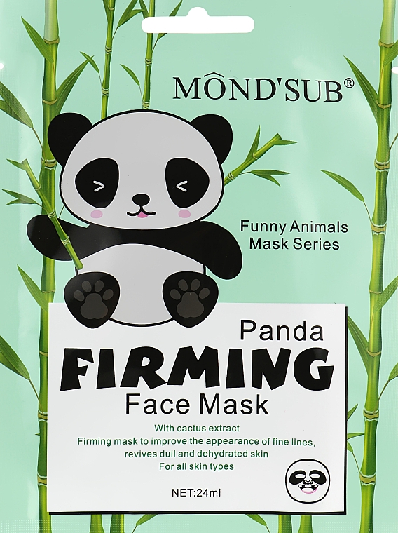 Ujędrniająca maska na twarz z nadrukiem pandy - Mond'Sub Panda Firming Face Mask — Zdjęcie N1