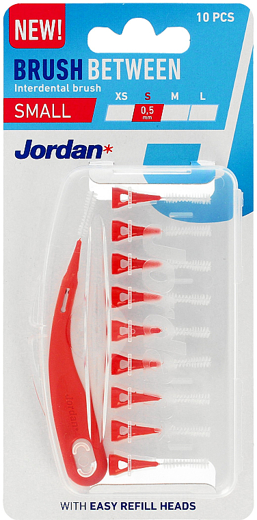 Szczoteczki międzyzębowe 0,5 mm S, 10 szt. - Jordan Interdental Brush — Zdjęcie N1