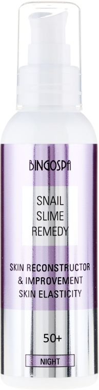 Krem na noc ze śluzem ślimaka 50+ - BingoSpa Snail Slime Remedy — Zdjęcie N2