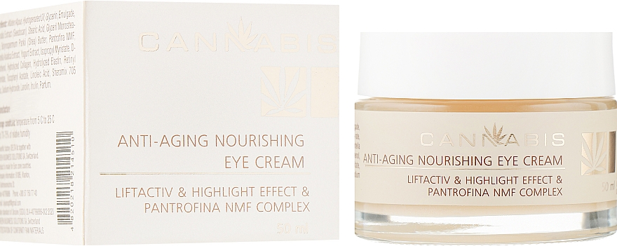 Przeciwstarzeniowy krem odżywczy pod oczy - Cannabis Anti-aging Nourishing Eye Cream
