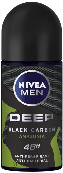 Antyperspirant w kulce dla mężczyzn - NIVEA MEN Deep Black Carbon Amazonia Anti-Perspirant — Zdjęcie 50 ml