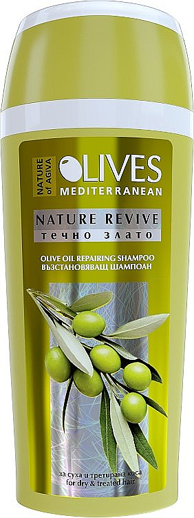 Regenerujący szampon do włosów z oliwą z oliwek - Nature of Agiva Olives Hair Shampoo — Zdjęcie N1