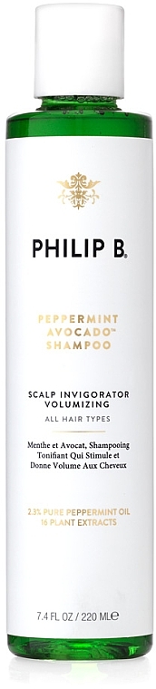 Szampon Mięta i awokado - Philip B Peppermint and Avocado Volumizing and Claryfying Shampoo — Zdjęcie N2