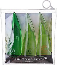 Kup Zestaw - Holika Holika Jeju Aloe Face And Body Care Set (foam 55 ml + gel 55 ml + sh/gel 55 ml)