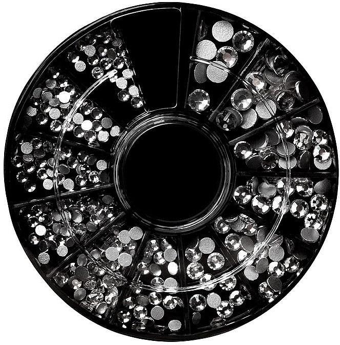Ozdobne srebrne cyrkonie do zdobienia paznokci - NeoNail Professional Silver Crystal Display — Zdjęcie N1