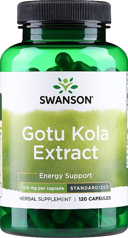 Suplement diety Gotu kola, 100 mg - Swanson Gotu Kola Extract — Zdjęcie N1