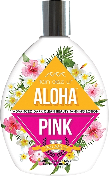 Krem do opalania z mleczkiem kokosowym, ekstraktem z granatu, bez bronzerów - Tan Asz U Aloha Pink Advanced Dark Clean Beauty Tanning Lotion — Zdjęcie N1