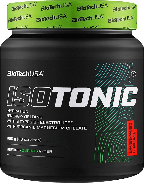 Pomarańczowy izotonik z mango - BiotechUSA IsoTonic Hydrate&Energise — Zdjęcie N1